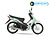 Xe máy Wave 50cc màu xanh ngọc