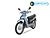 Xe máy Wave 50cc màu xanh nước biển