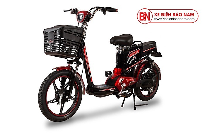 Xe đạp điện Osakar A9 màu đen tem đỏ