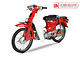 Xe Máy 50cc Cub 82 màu đỏ